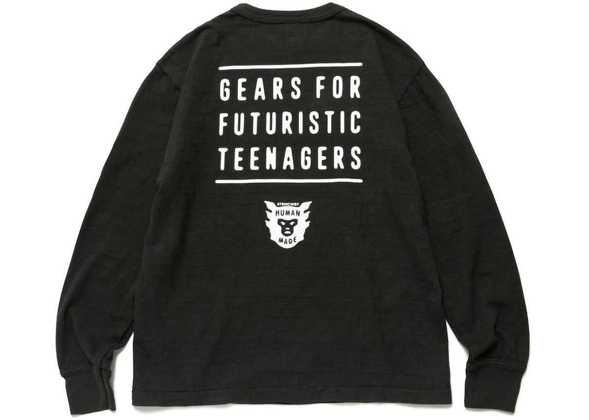 Human Made Classic L/S T-Shirt Black - vue secondaire B