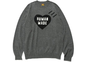 Human Made Heart L/S Knit Sweater Grey