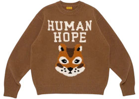 Human Made Human Hope Low Gauge Knit Sweater Brown