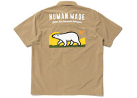 Human Made Polar Bear Camp Shirt Beige