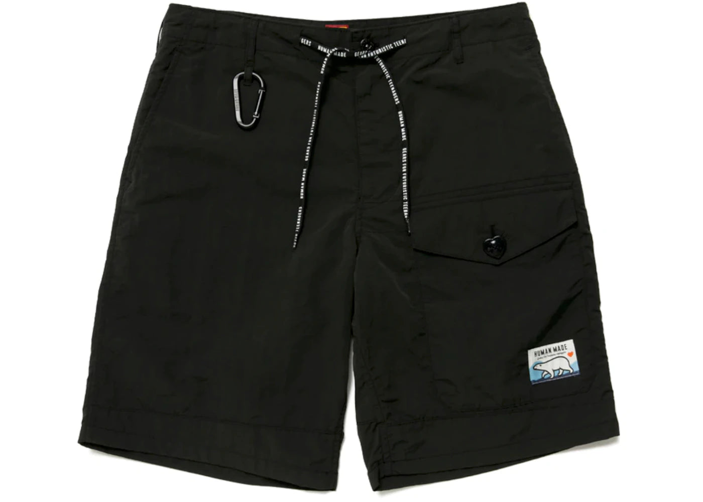 Human Made Polar Bear Nylon Militaly Shorts Black - vue secondaire A