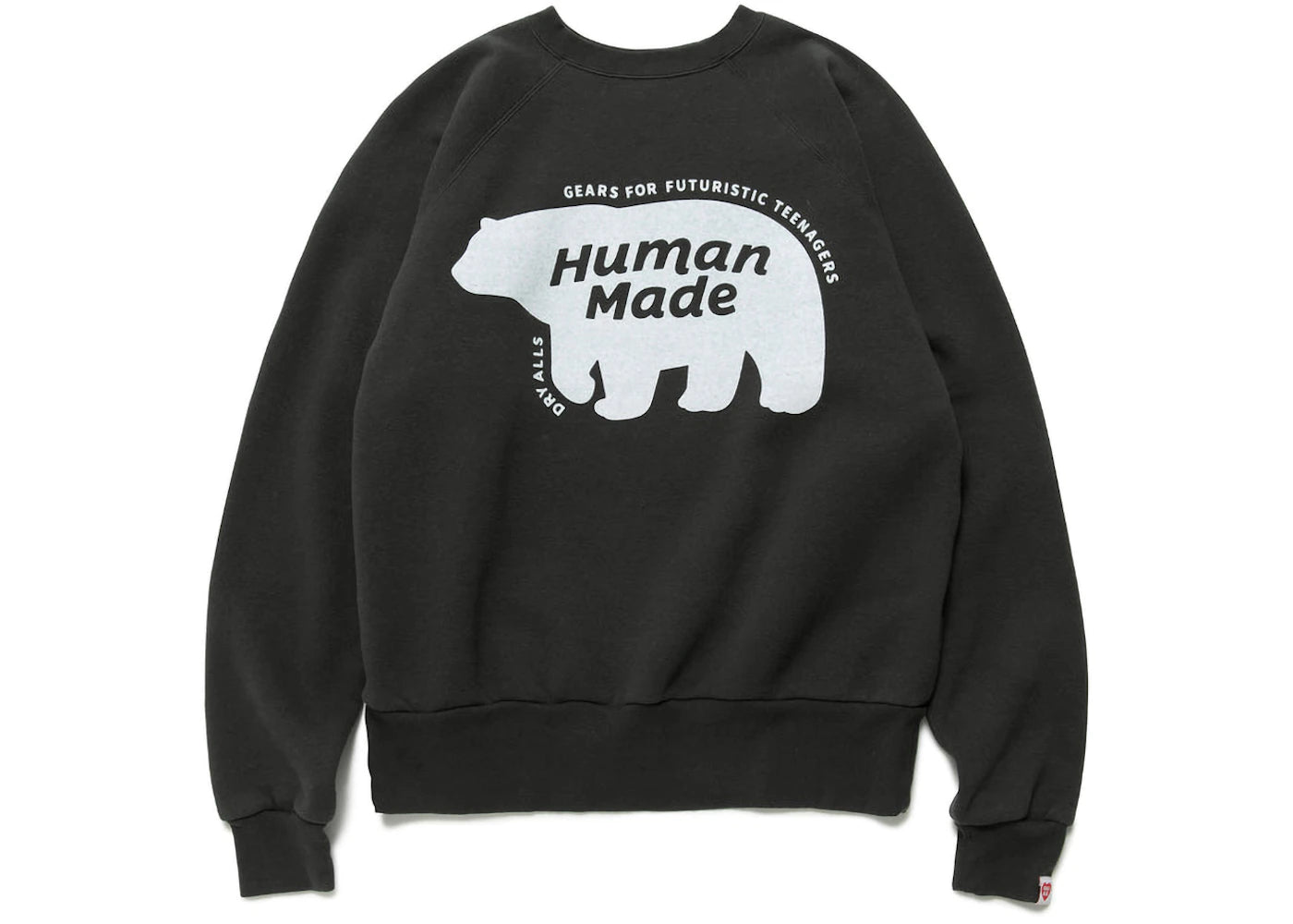Human Made Raglan Crew Neck Sweatshirt Black - vue secondaire A