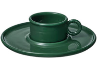 IKEA X Gustaf Westman Vinterfint Tasse mit Untertasse Dunkelgrün