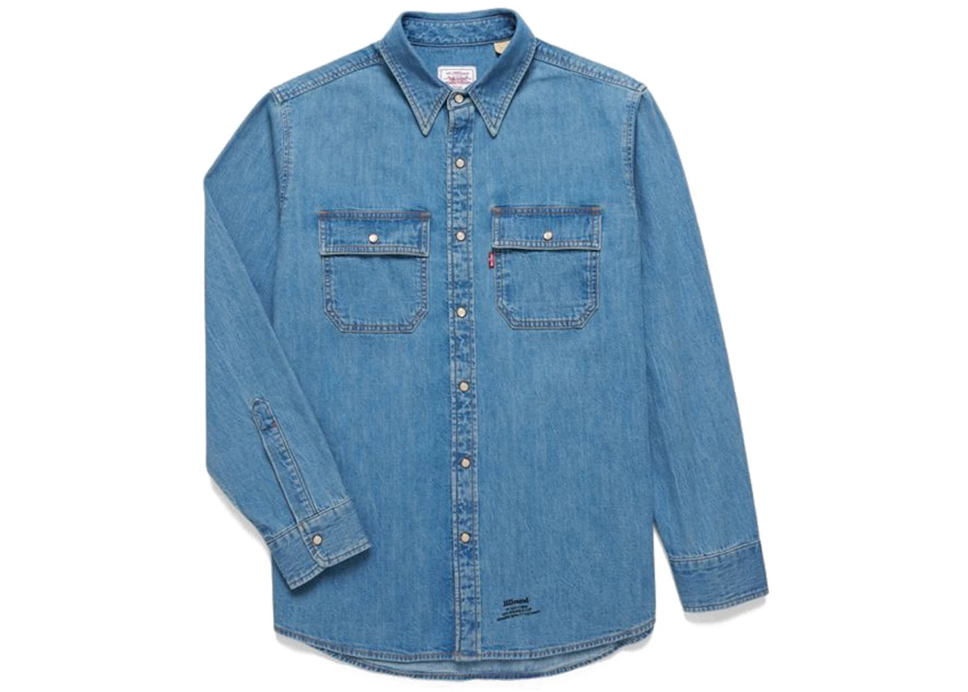 JJJJound x Levi's Western Denim Shirt Medium Wash - vue secondaire A