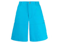 Jacquemus Cotton Cargo Shorts Blue