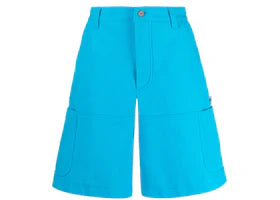 Jacquemus Cotton Cargo Shorts Blue