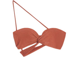 Jacquemus Le Bandeau Espelho Asymmetric Twisted Top Red - vue 360