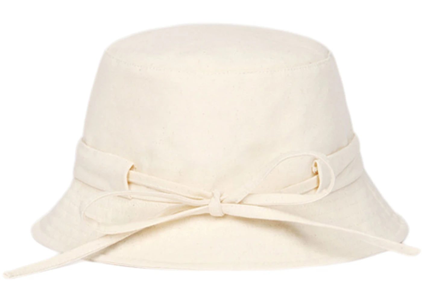 Jacquemus Le Bob Gadjo Bow Knotted Bucket Hat Off White - vue secondaire B