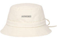 Jacquemus Le Bob Gadjo Bow Knotted Bucket Hat Off White