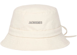 Jacquemus Le Bob Gadjo Bow Knotted Bucket Hat Off White - product view 2