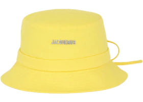 Jacquemus Le Bob Gadjo Bow Knotted Bucket Hat Yellow - vue 360