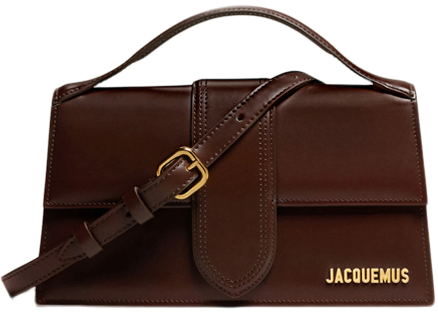 Jacquemus Le Grand Bambino Überschlagtasche zum Umhängen Dunkelbraun - vue 360