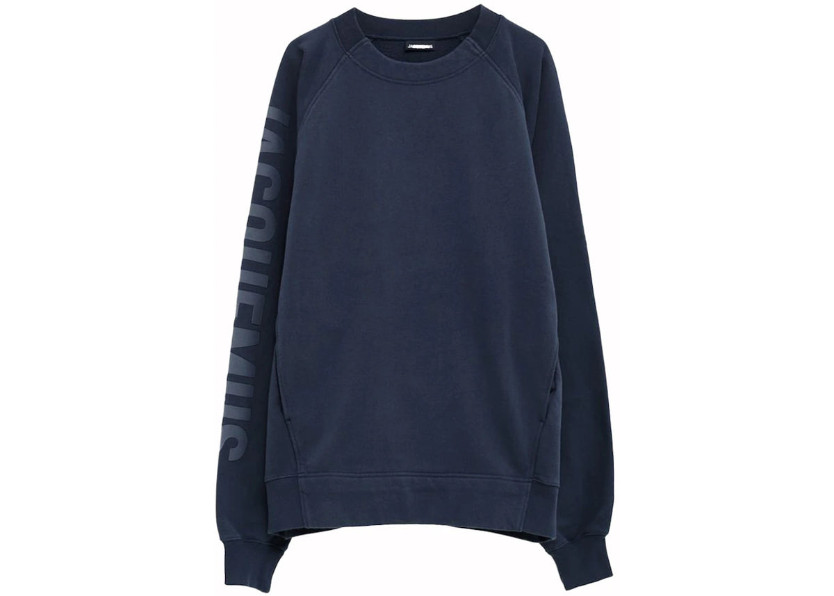 Jacquemus Le Sweatshirt Typo Dark Navy - vue 360