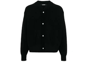 Jacquemus Press-Stud Knitted Cardigan Black