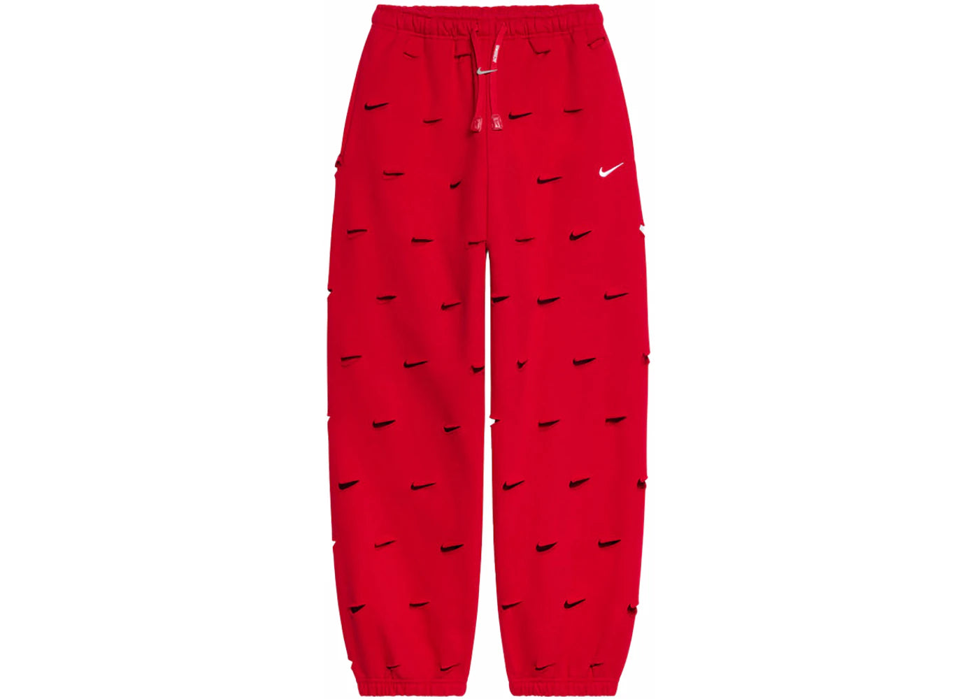 Jacquemus x Nike Le Jogging Swoosh Hose Dunkelrot - vue 360