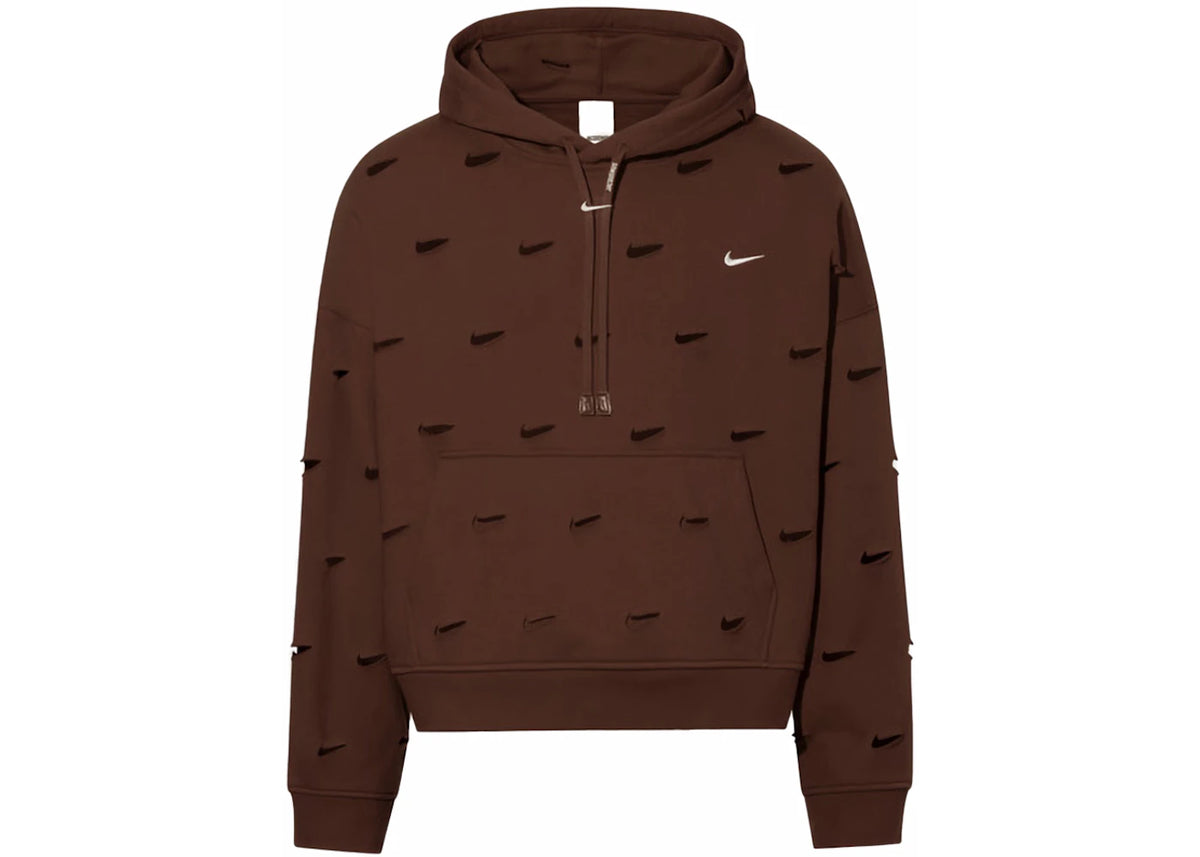 Jacquemus x Nike The Swoosh Hoodie Brown - vue 360