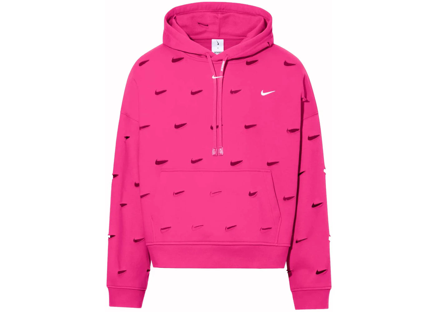 Jacquemus x Nike Le Swoosh Hoodie Dark Pink - vue 360