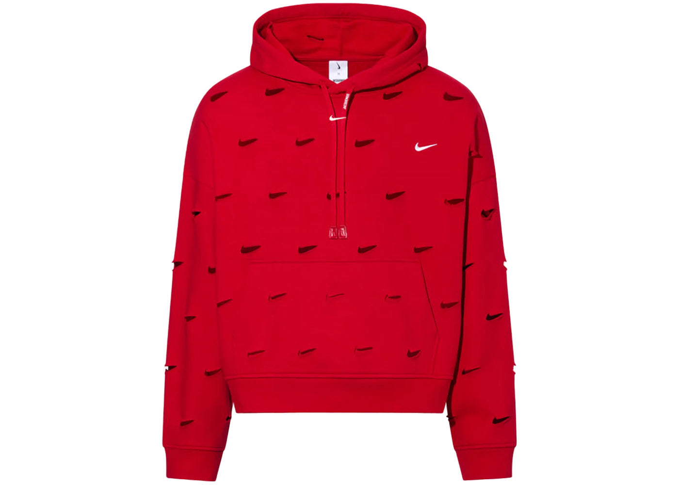 Jacquemus x Nike Le Swoosh Hoodie Dunkelrot - vue 360