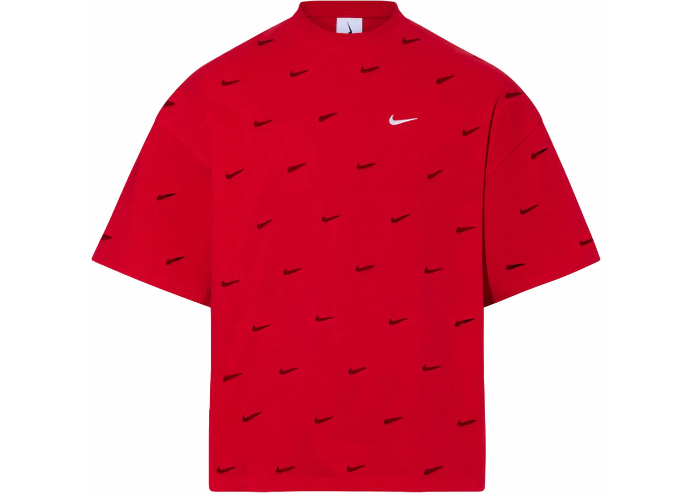 Jacquemus x Nike The Swoosh T-shirt Dark Red - vue 360