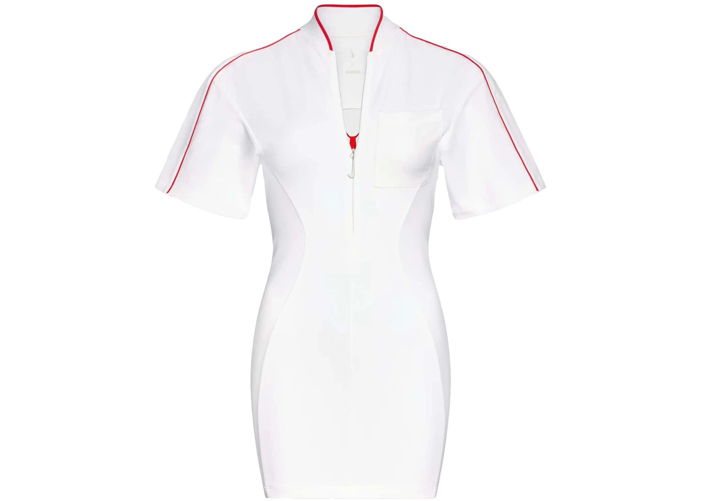 Jacquemus x Nike Kurzarm-T-Shirt-Kleid (asiatische Größen) Weiß - vue 360