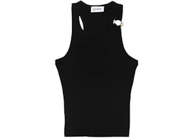 Jean Paul Gaultier Women's With Gaultier Piercing Detail Tank Top Black - vue 360