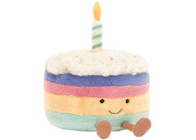 Plush Amuseables Rainbow Birthday Cake Medium - vue 360