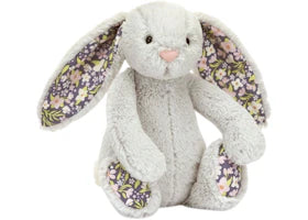 Plush Blossom Silver Bunny 'Bloom' Small - vue 360