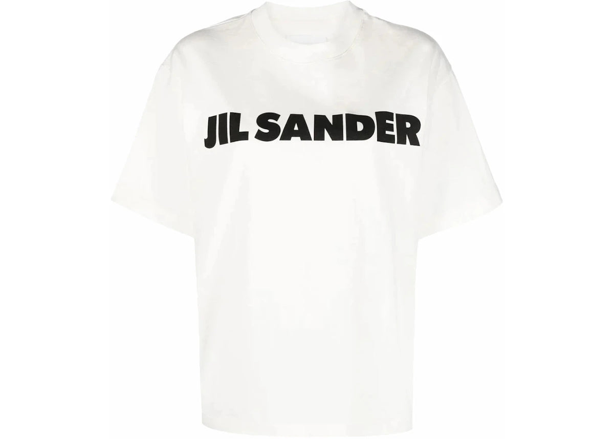 Jil Sander Women's Logo Printed T-Shirt Porcelain - vue 360