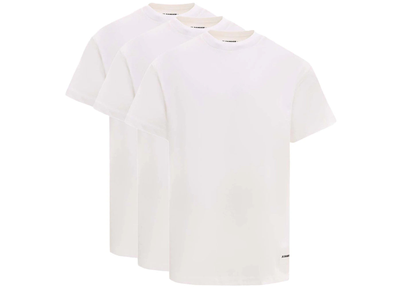 Jil Sander Man Biologic Cotton Logo Label T-Shirt Set White - vue secondaire A