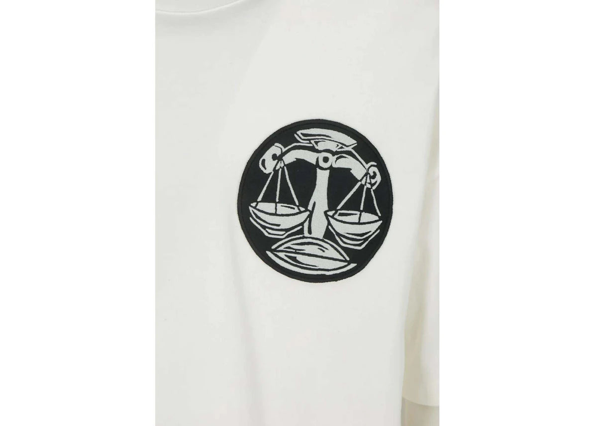 Jil Sander Zodiac Patch Libra Oversize Logo T-Shirt White - vue secondaire B