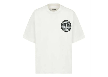 Jil Sander Zodiac Patch Libra Oversize Logo T-Shirt White - apparel view 2