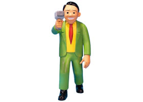 Joan Cornella Idiotmeter Man Vinyl Figure Green - vue secondaire A
