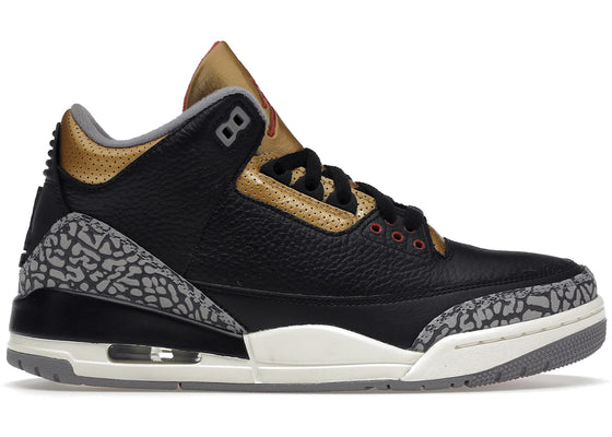 Jordan 3 Retro Black Cement Gold (Women's) sneakers - authentic Jordan shoes