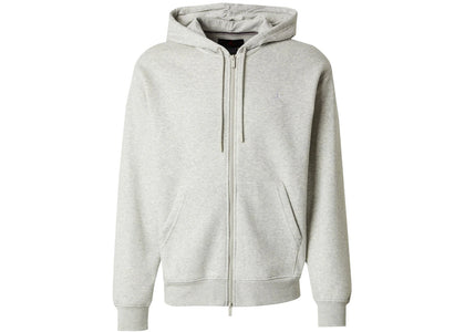 Jordan Brooklyn Fleece Zip Hoodie Grey Heather/White - authentic Jordan apparel