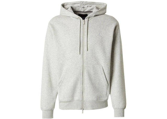 Jordan Brooklyn Fleece Zip Hoodie Grey Heather/White