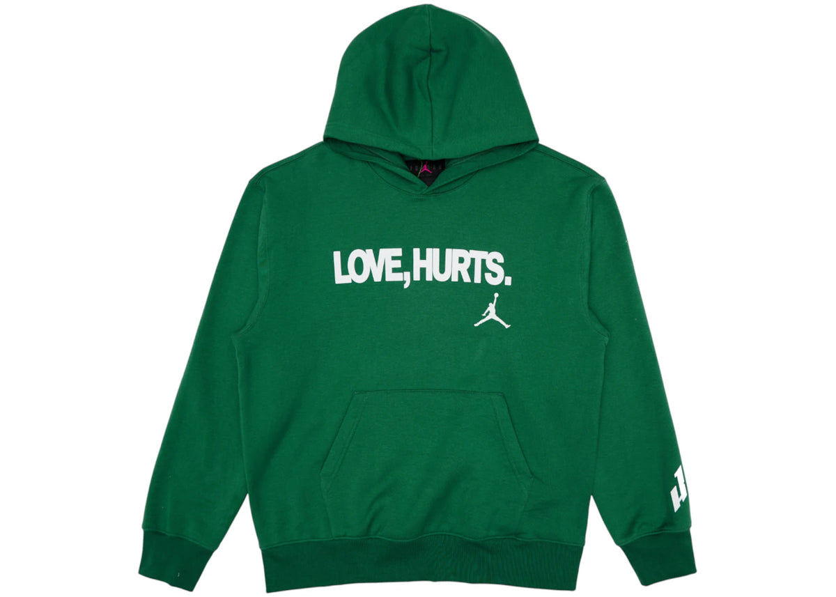 Jordan Fleece Love Hurts Jalen Hurts Hoodie Kelly Green - vue secondaire A