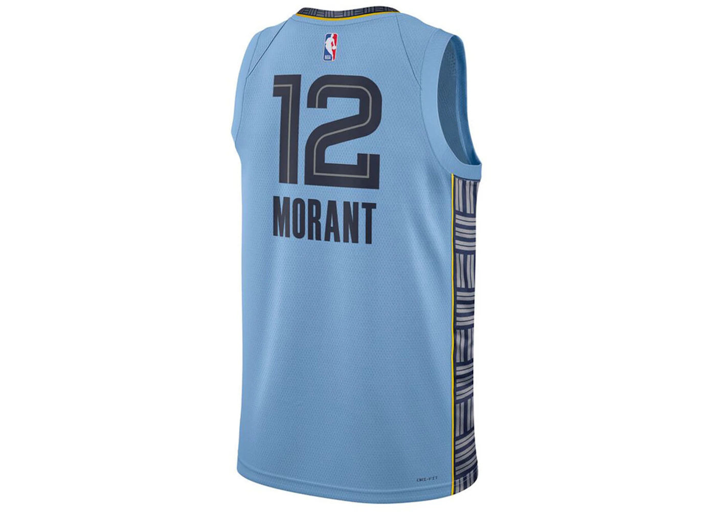 Jordan NBA Memphis Grizzlies Ja Morant Statement Edition Dri-FIT Swingman Jersey Light Blue/Dark Blue - vue secondaire B