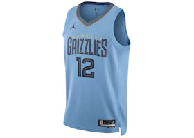 Jordan NBA Memphis Grizzlies Ja Morant Statement Edition Dri-FIT Swingman Jersey Light Blue/Dark Blue - authentic Jordan a...