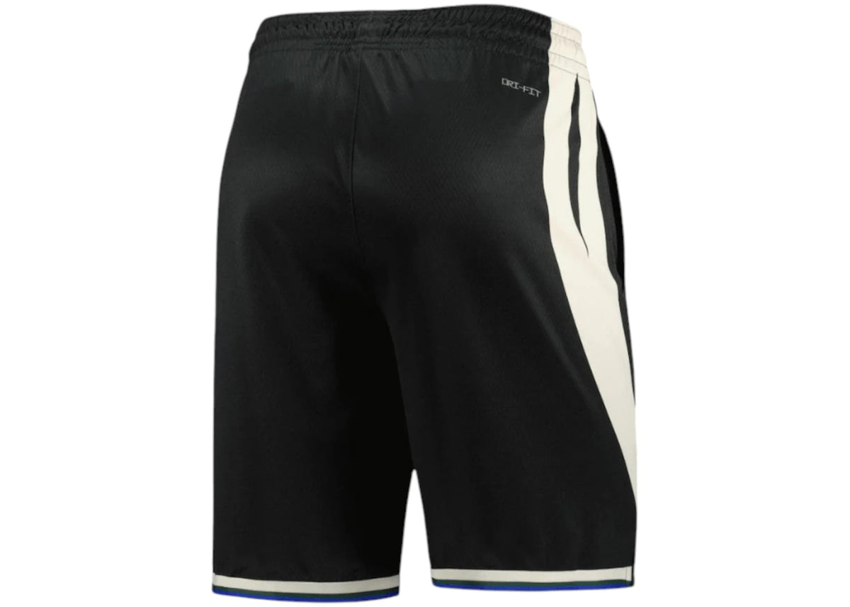 Jordan NBA Milwaukee Bucks Performance Swingman Statement Edition Shorts Schwarz/Creme - vue secondaire A