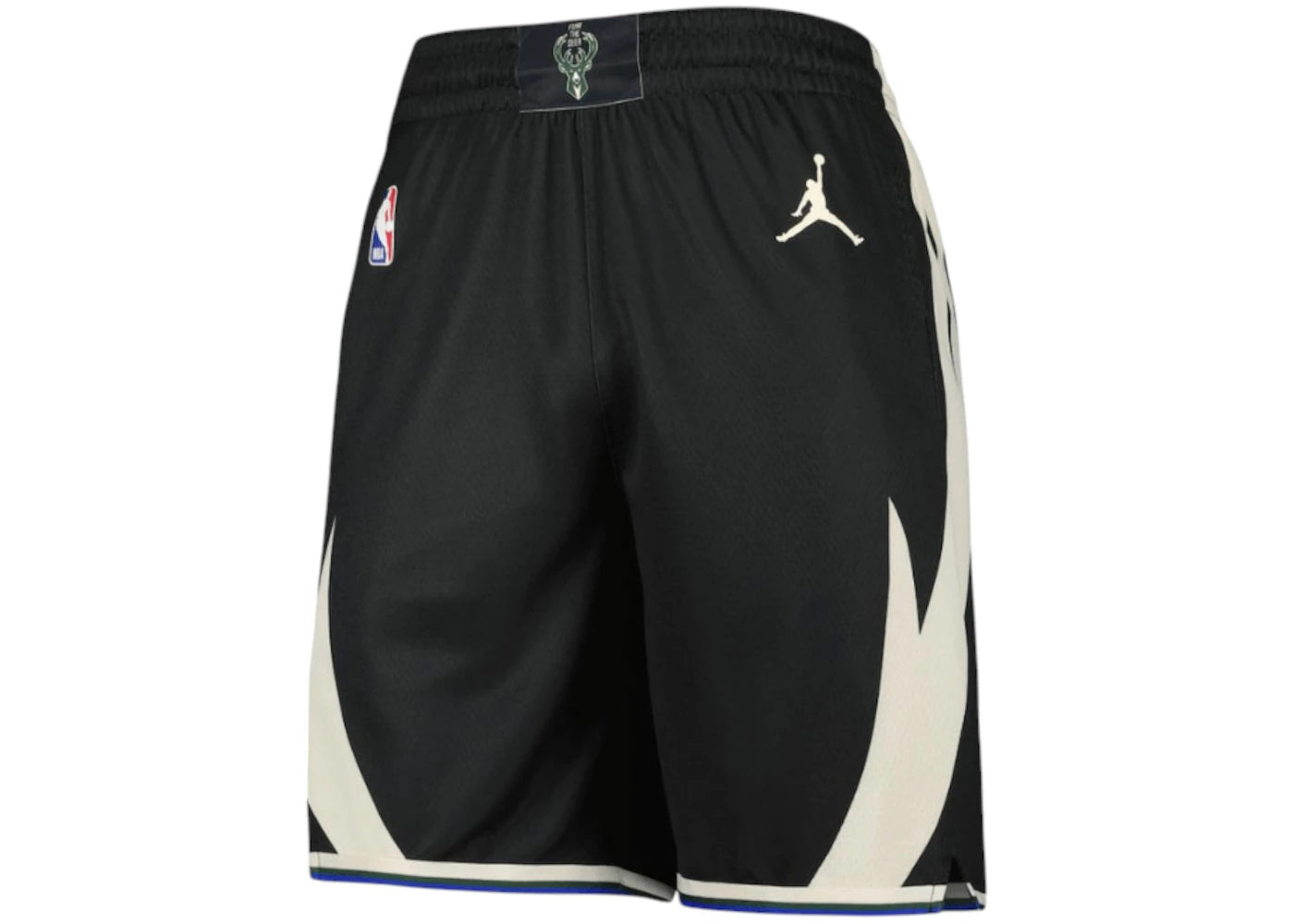 Jordan NBA Milwaukee Bucks Performance Swingman Statement Edition Shorts Black/Cream