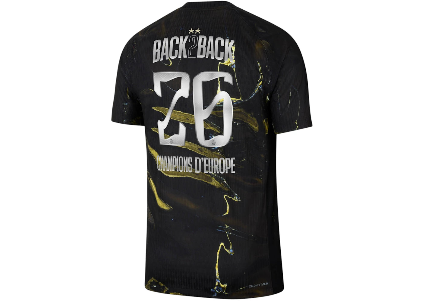 Jordan PSG 2025/26 Night Edition Special Edition Dri-Fit Adv Match Jersey (Champions of Europe 2026 Print) Black - vue secondaire A