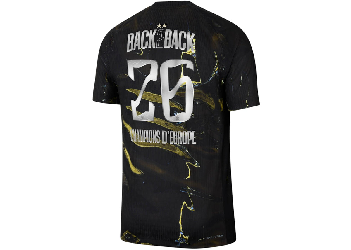Jordan PSG 2025/26 Night Edition Special Edition Dri-Fit Adv Match Jersey (Champions of Europe 2026 Print) Black - vue 360
