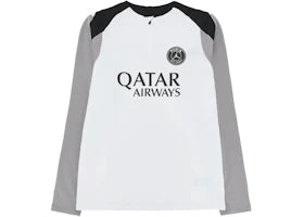 Jordan Paris Saint-Germain Strike Night Edition Men's Dri-FIT Soccer Knit Drill Top White/Atmosphere Grey/Black/Black - vue 360