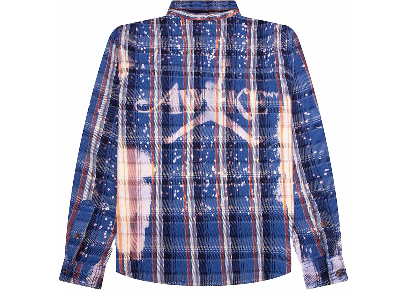 Jordan x Awake NY Flannel Shirt Blackened Blue/Boarder Blue/Sail - vue 360