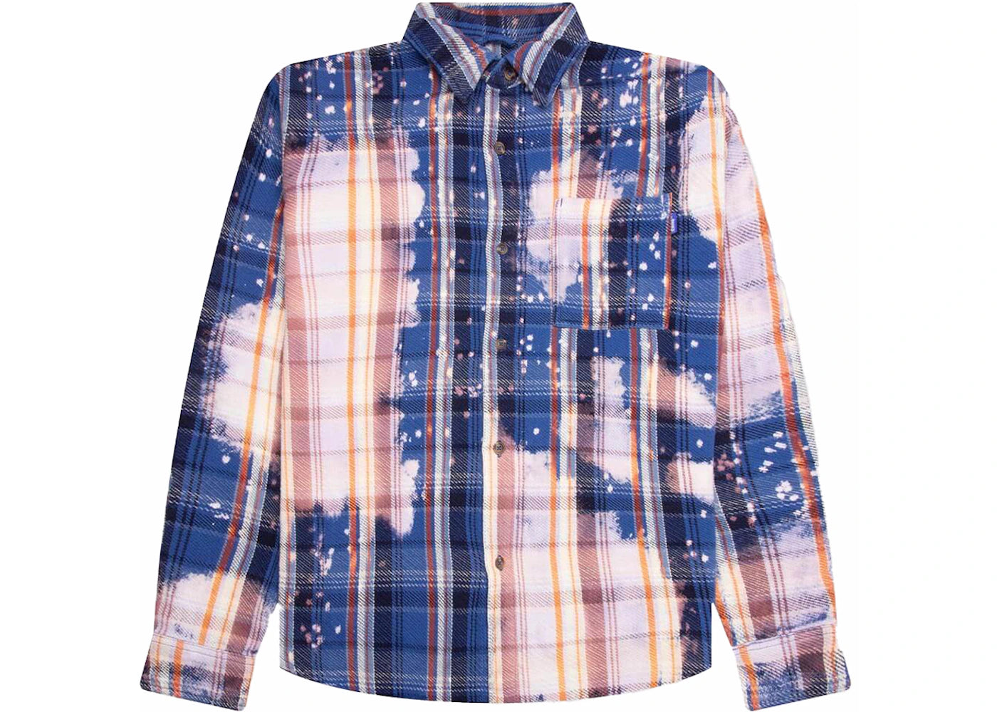 Jordan x Awake NY Flannel Shirt Blackened Blue/Boarder Blue/Sail - vue secondaire A
