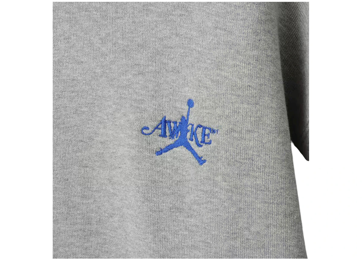 Jordan x Awake NY Fleece Hoodie Heather Grey/Black/Game Royal - vue secondaire B