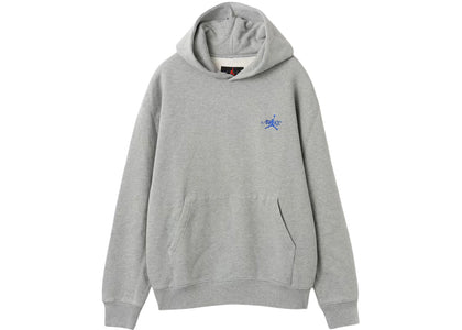 Jordan x Awake NY Fleece Hoodie Heather Grey/Black/Game Royal - apparel view 2