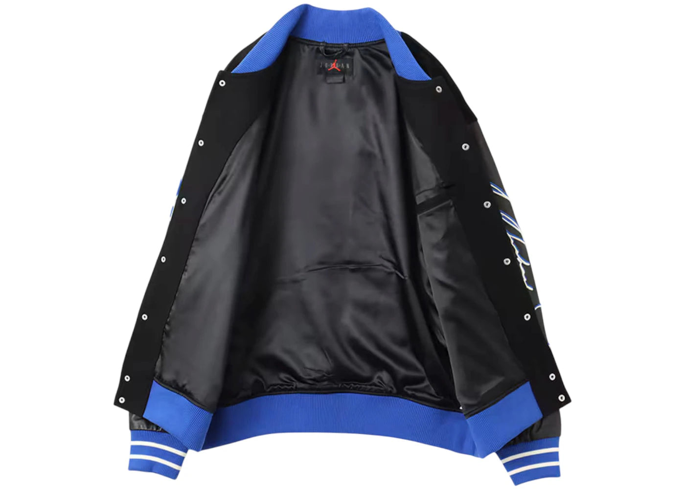 Jordan x Awake NY Varsity Jacke Schwarz/Game Royal - vue secondaire A
