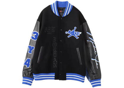 Jordan x Awake NY Varsity Jacket Black/Game Royal sneakers - authentic Jordan shoes