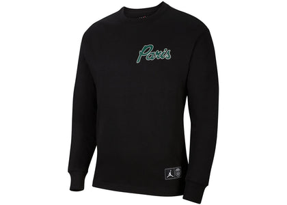 Jordan x Paris Saint-Germain Long-Sleeve T-Shirt Black - apparel view 2